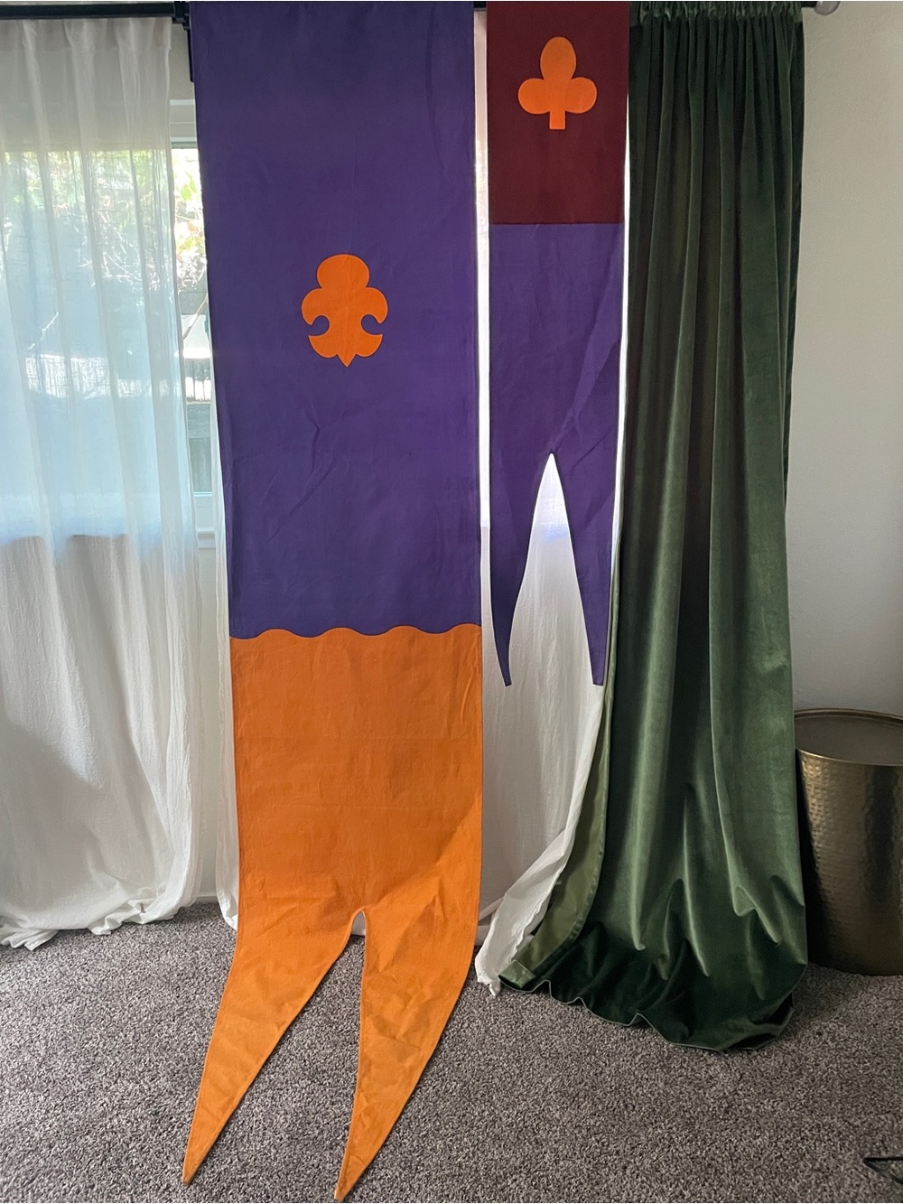 Vintage Pottery Barn Kids Medieval Castle banners